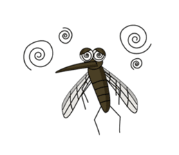 Savage girl and mosquito sticker #4353830