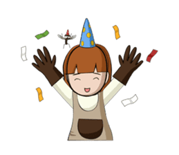 Savage girl and mosquito sticker #4353832