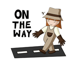 Savage girl and mosquito sticker #4353835