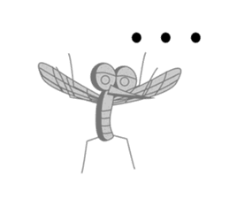 Savage girl and mosquito sticker #4353837