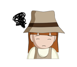 Savage girl and mosquito sticker #4353839