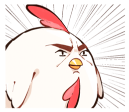 A chicken and chick sticker #4354000