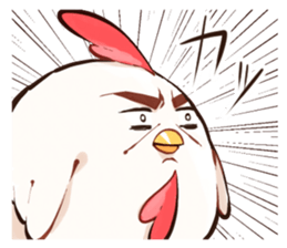 A chicken and chick sticker #4354001