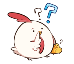 A chicken and chick sticker #4354002