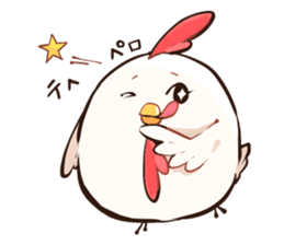 A chicken and chick sticker #4354004