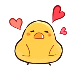 A chicken and chick sticker #4354012