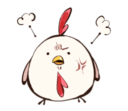 A chicken and chick sticker #4354014