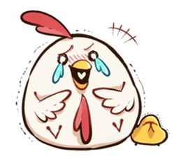 A chicken and chick sticker #4354017