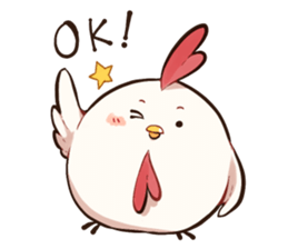 A chicken and chick sticker #4354019