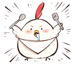 A chicken and chick sticker #4354022