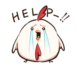 A chicken and chick sticker #4354023
