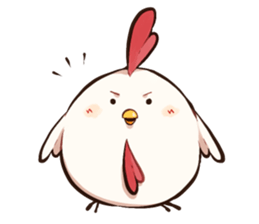 A chicken and chick sticker #4354025
