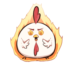 A chicken and chick sticker #4354026