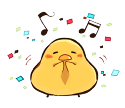 A chicken and chick sticker #4354035