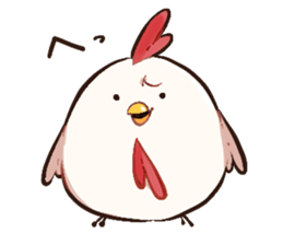 A chicken and chick sticker #4354037
