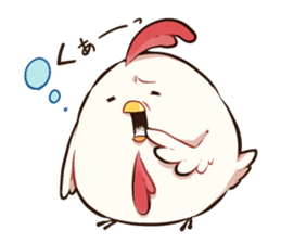 A chicken and chick sticker #4354038