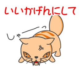 Hachi-Tora, carefree cat. sticker #4355611