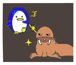 Penguin, his girlfriend and his friends sticker #4356631