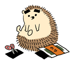 CAWAII Hedgehog Sticker sticker #4357603
