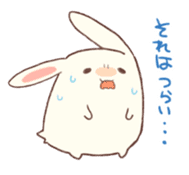 Rabbit to cheer and negative rabbit sticker #4358891