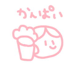 honwakako chan and cat sticker #4359745