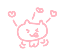 honwakako chan and cat sticker #4359751