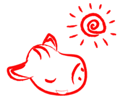 Akabeko and Samurai sticker #4360335