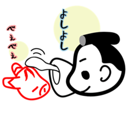 Akabeko and Samurai sticker #4360359