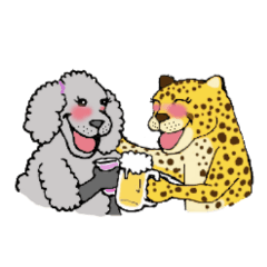 A cat and, besides, animal sticker