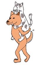 A cat and, besides, animal sticker sticker #4362600