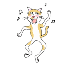 A cat and, besides, animal sticker sticker #4362601