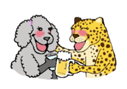 A cat and, besides, animal sticker sticker #4362637