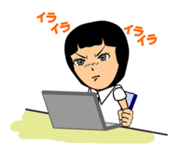 Dozing lady sticker #4362643