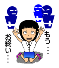 Dozing lady sticker #4362659