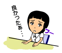 Dozing lady sticker #4362663