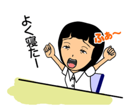 Dozing lady sticker #4362664