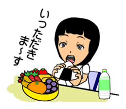 Dozing lady sticker #4362666