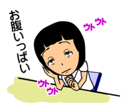 Dozing lady sticker #4362667