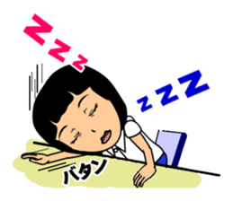 Dozing lady sticker #4362668