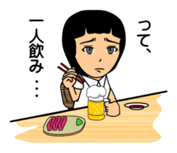 Dozing lady sticker #4362670