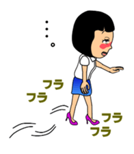 Dozing lady sticker #4362671