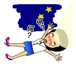 Dozing lady sticker #4362675