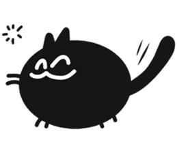 Black Lucky Cat sticker #4363521