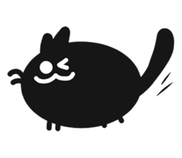 Black Lucky Cat sticker #4363522