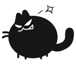 Black Lucky Cat sticker #4363525