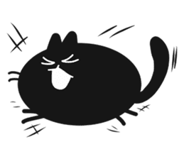 Black Lucky Cat sticker #4363533