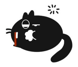 Black Lucky Cat sticker #4363534