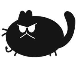 Black Lucky Cat sticker #4363537
