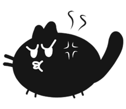 Black Lucky Cat sticker #4363538