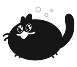 Black Lucky Cat sticker #4363539